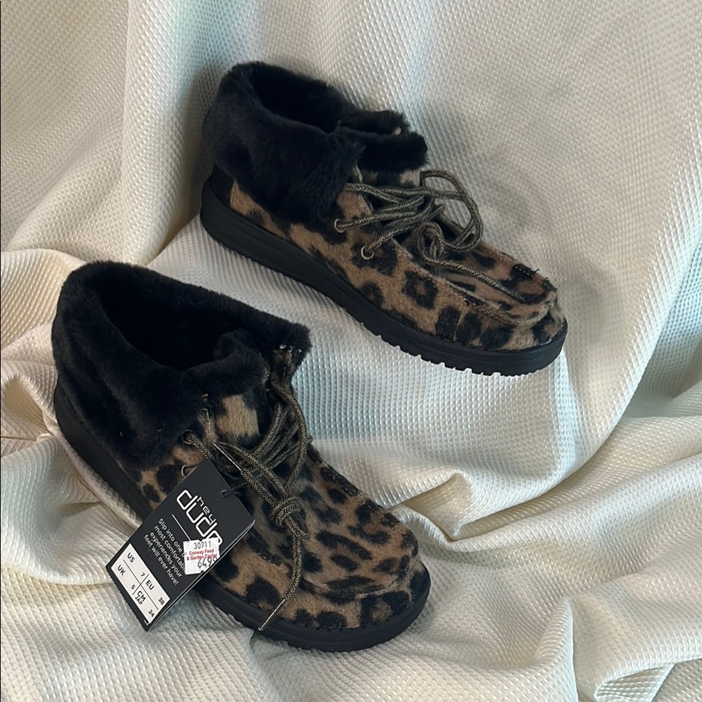 Hey Dude Leopard Booties